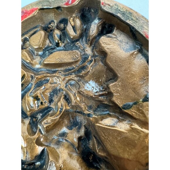 Salvador Dali Limited Edition Bronze King David Medallion With Crowned Head Desi - Picture 9 of 16